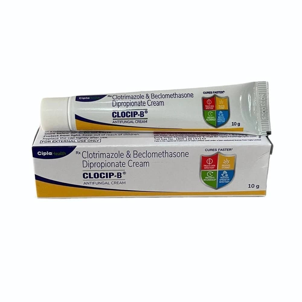 Clocip B Cream (Clotrimazole/Beclometasone) 15g