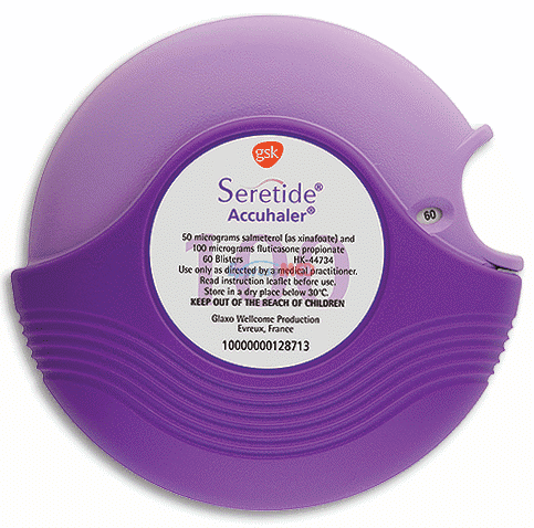 Seretide Accuhaler (Salmeterol/Fluticasone) 50/100 Mcg product image 1