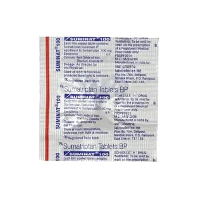 Suminat (Sumatriptan) Tablets 100 mg