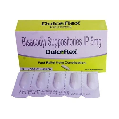 Dulcoflex Suppository (Bisacodyl) Capsules 5 mg product image 1