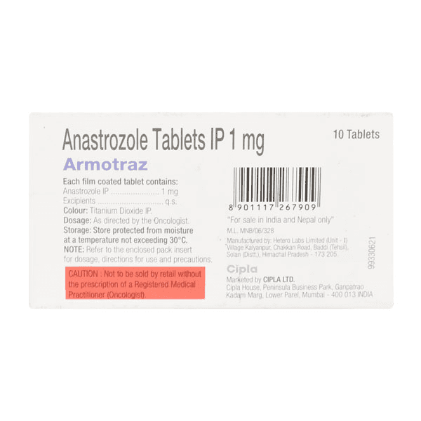 Armotraz 1 mg Tablets (Anastrozole)