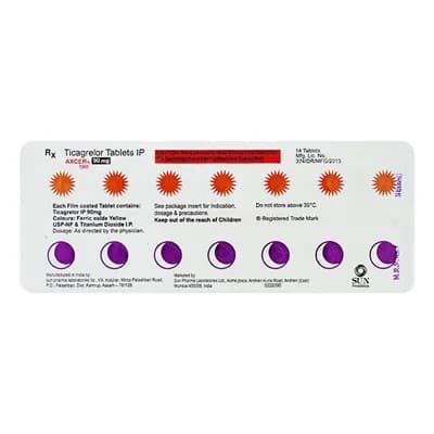 Axcer 90 mg Tablets (Ticagrelor) product image 1