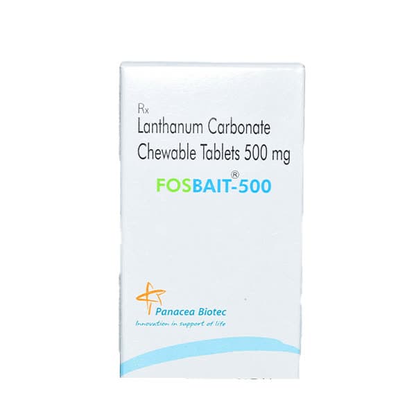 Fosbait (Lanthanum Carbonate) Tablets 500 mg product image 1