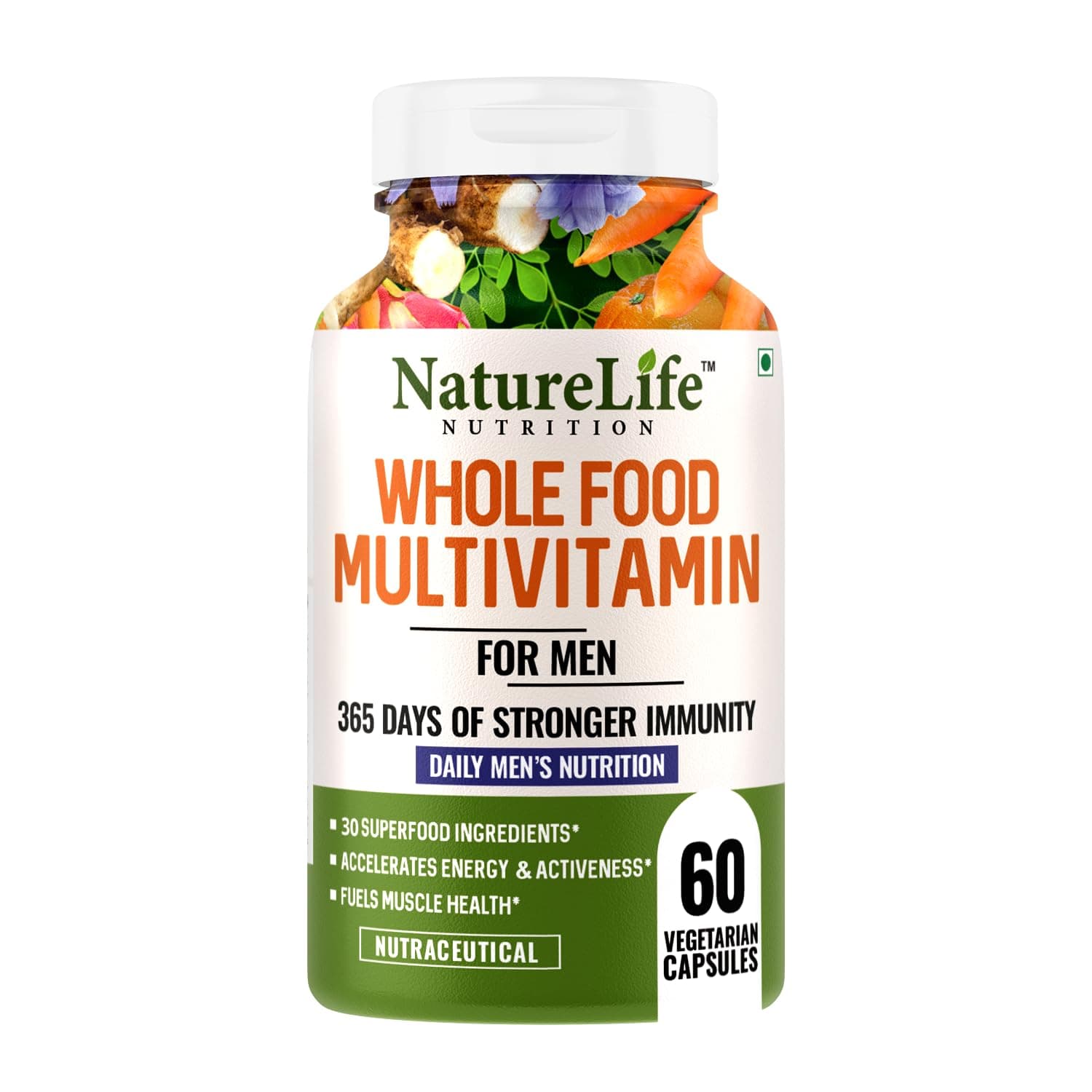 Nature Life Nutrition Whole Food Multivitamin for Men Vegetarian Capsules product image 1