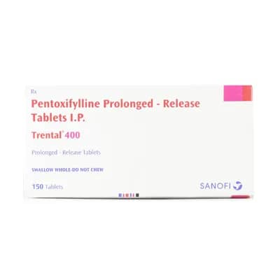 Trental Tablets (Pentoxifylline) 400 mg