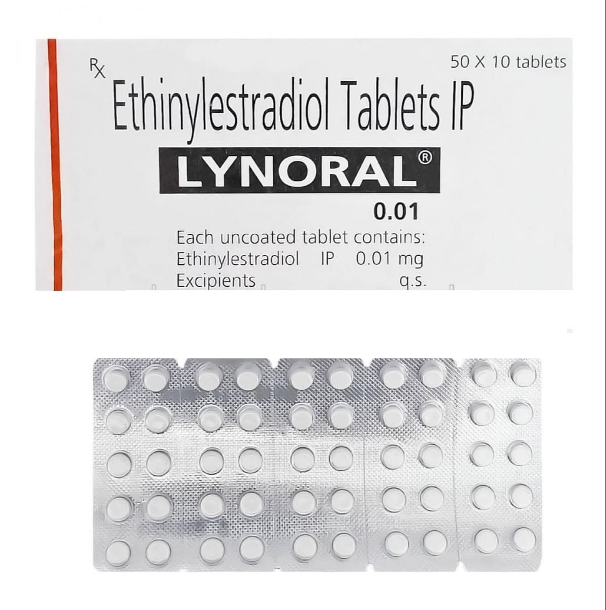 Lynoral (Ethinyl Estradiol) Tablets 0.1 mg product image 1