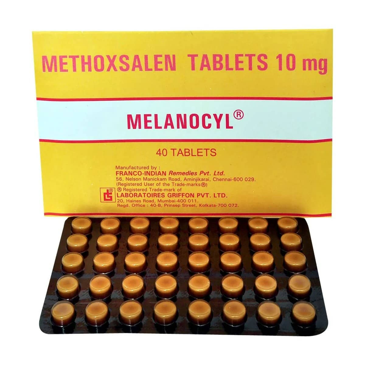 Melanocyl Tablets (Methoxsalen) 10 mg