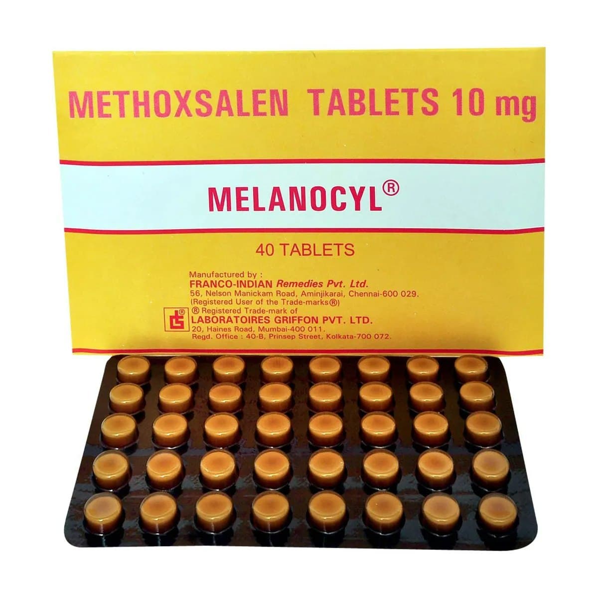 Melanocyl Tablets (Methoxsalen) 10 mg product image 1