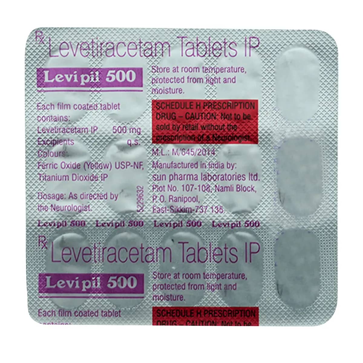 Levipil (Levetiracetam) Tablets 500 mg
