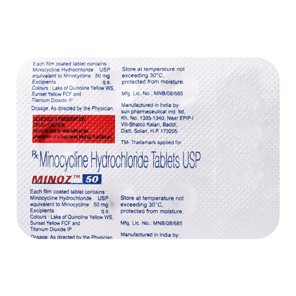 Minocycline 50 mg Capsules product image 1