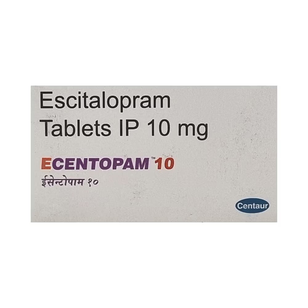 Ecentopam Tablets (Escitalopram Oxalate) 10 mg product image 1