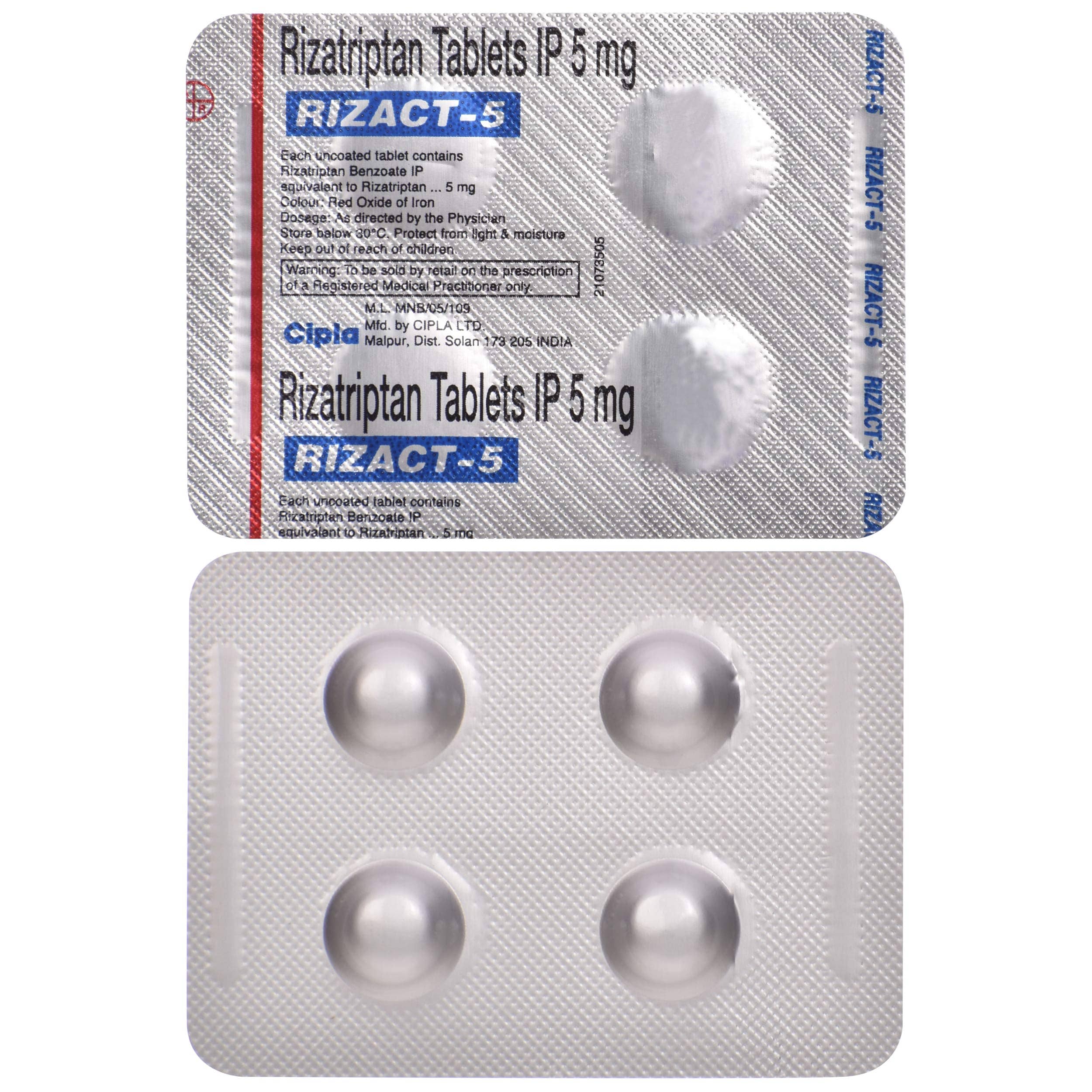 Rizatriptan (Rizatriptan) Tablets 5 mg