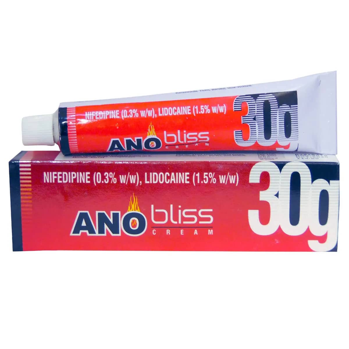 Anobliss Cream (Lidocaine/Nifedipine) 30g