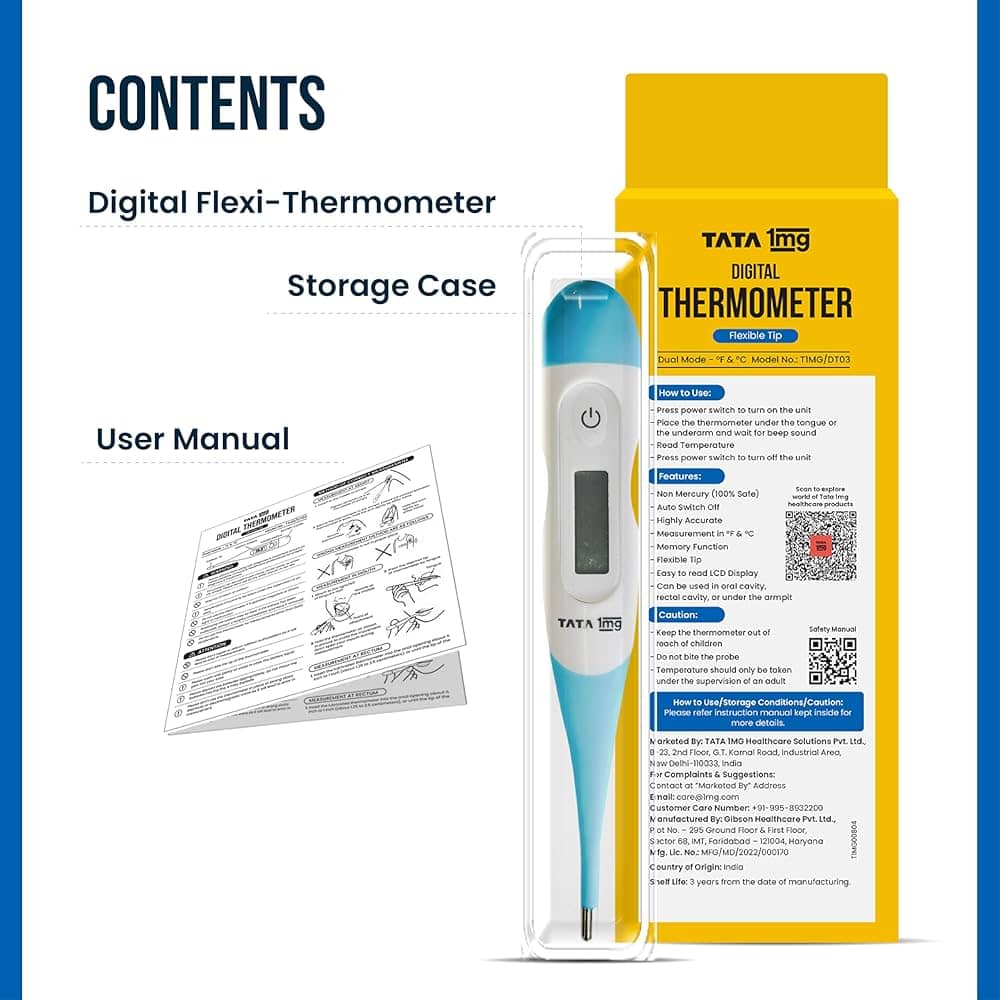 Digital Thermometer with One Touch Operation for Child and Adult