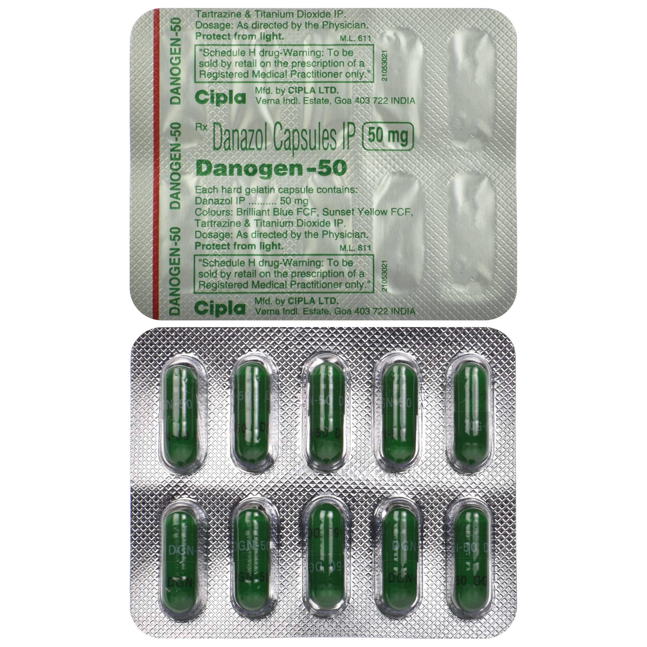 Danogen (Danazol) Capsules 50 mg