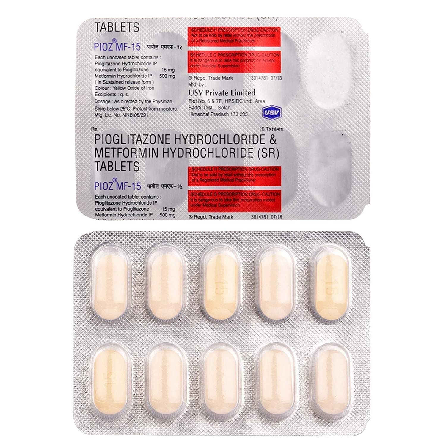 Pioz (Pioglitazone) Tablets 15 mg product image 1