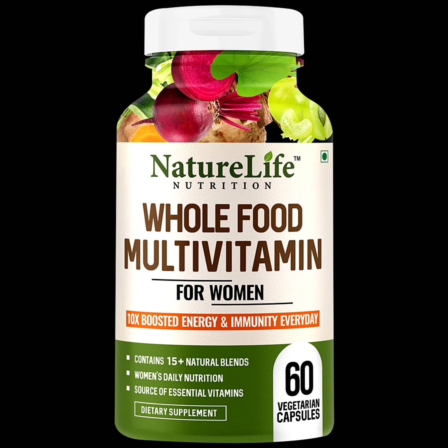 Nature Life Nutrition Whole Food Multivitamin for Women Vegetarian Capsules