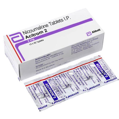 Acitrom Tablet (Acenocoumarol) 2 mg Tablets product image 1