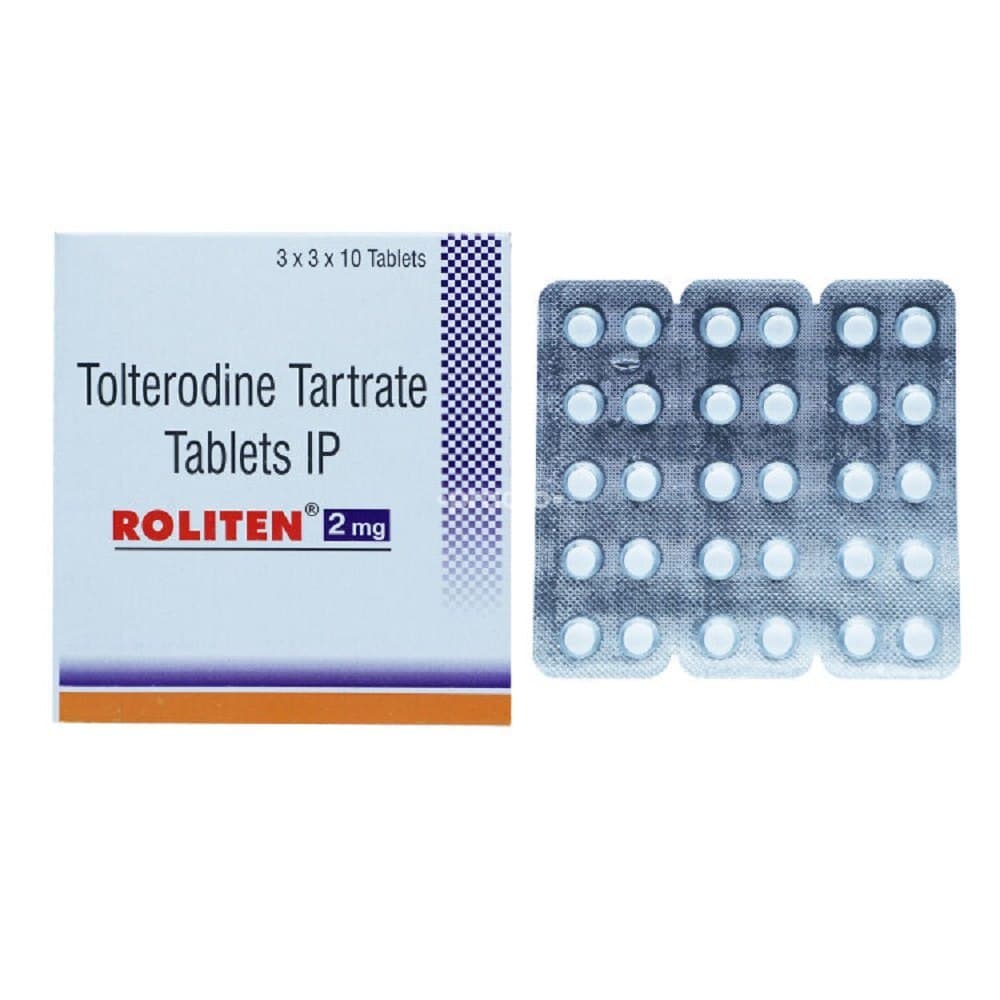 Roliten Tablets (Tolterodine) 2 mg product image 1