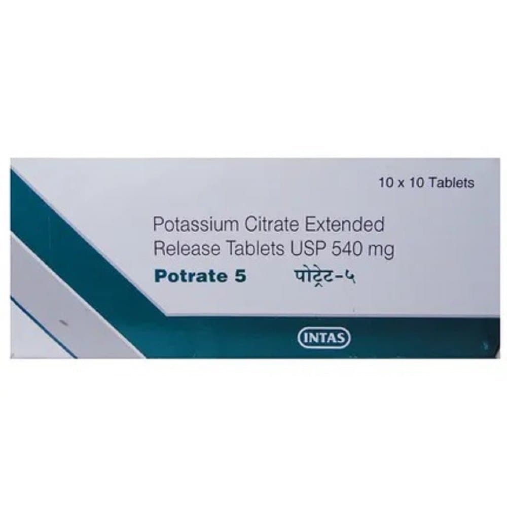 Potrate (Potassium Citrate) Tablets 5 mg product image 1