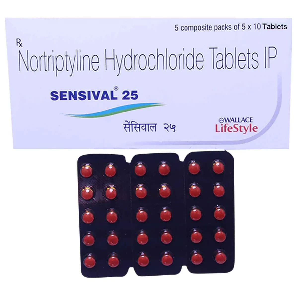 Sensival Tablets (Nortriptyline) 25 mg product image 1