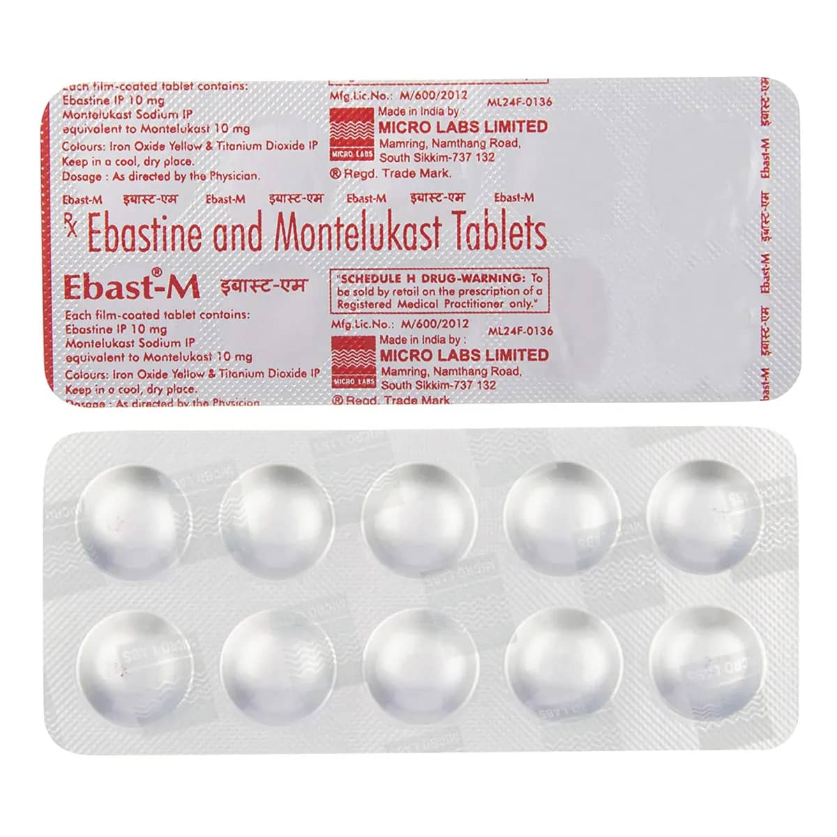 Ebast (Ebastine) 10 mg Tablets