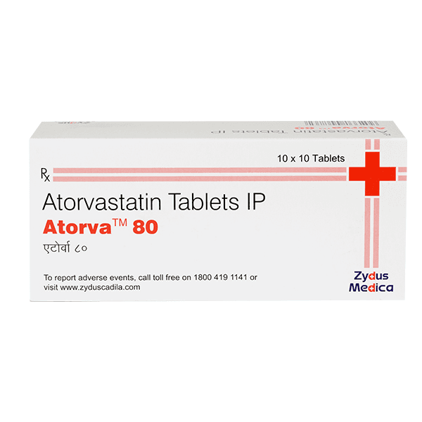 Atorva (Atorvastatin) 80 mg Tablets product image 1