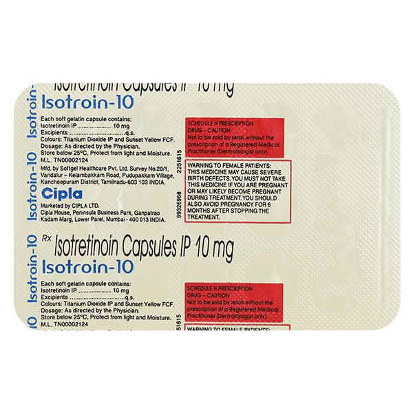 Isotroin 10 mg Capsules product image 1