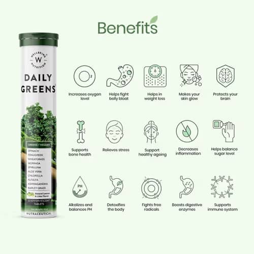 Wellbeing Nutrition Daily Greens Effervescent Tablets